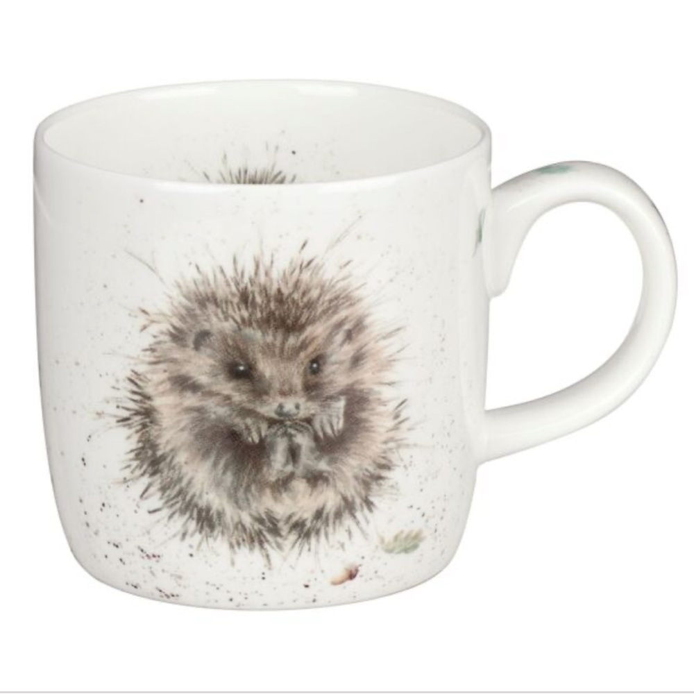 NWT Wrendale Designs 'Awakening' Hedgehog Fine Bone China Mug By Royal Worcester